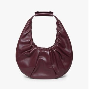 NWT Staud SOFT MOON BAG in BORDEAUX